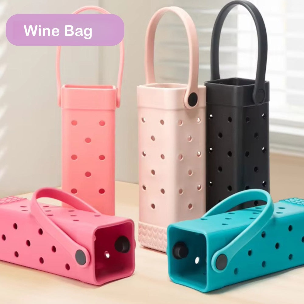 Luxury Red Wine Holder Bag Multipurpose Waterproof Detachable Summer Travel EVA Beach Bottle Storage Tote Holder Cover Bag