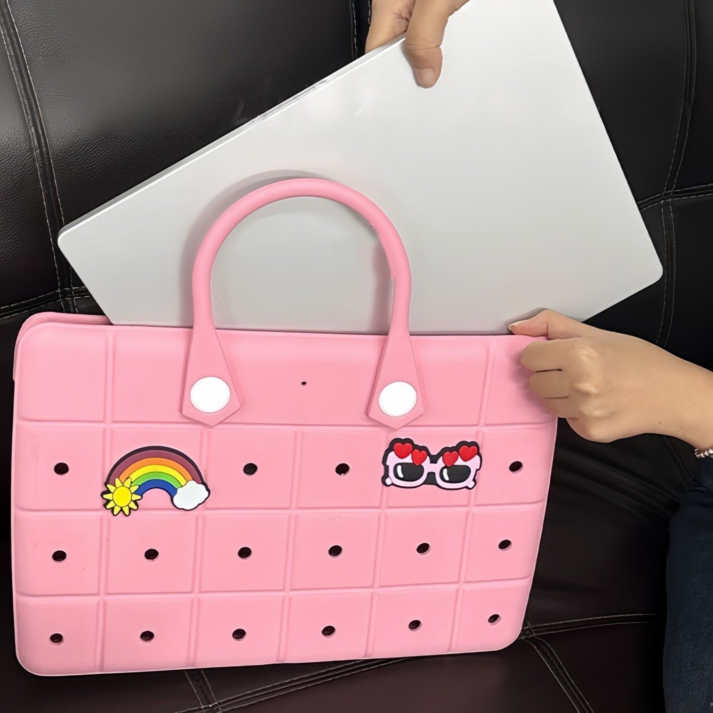 Factory Custom Logo Modern Durable Waterproof EVA Laptop Handbag Protective Notebook Case Wholesale for Women with Handle