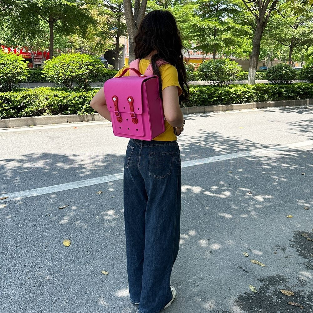 Customs Logo Fashion Eva Small Cute Washable Jelly Candy Colors Silicone Waterproof String School Bag Backpack for Kids