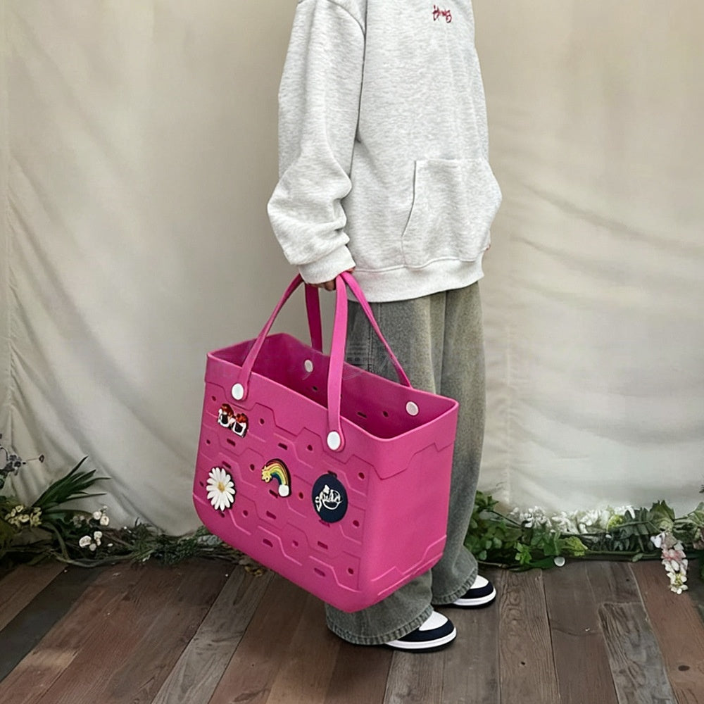 Custom Logo Striped New Design Cave Waterproof Large Capacity Eva Shopping Beach Travel Outdoor Women for Tote Bag Wholesale