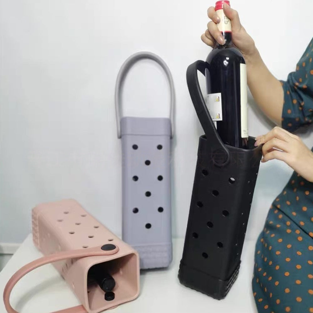 Luxury Red Wine Holder Bag Multipurpose Waterproof Detachable Summer Travel EVA Beach Bottle Storage Tote Holder Cover Bag