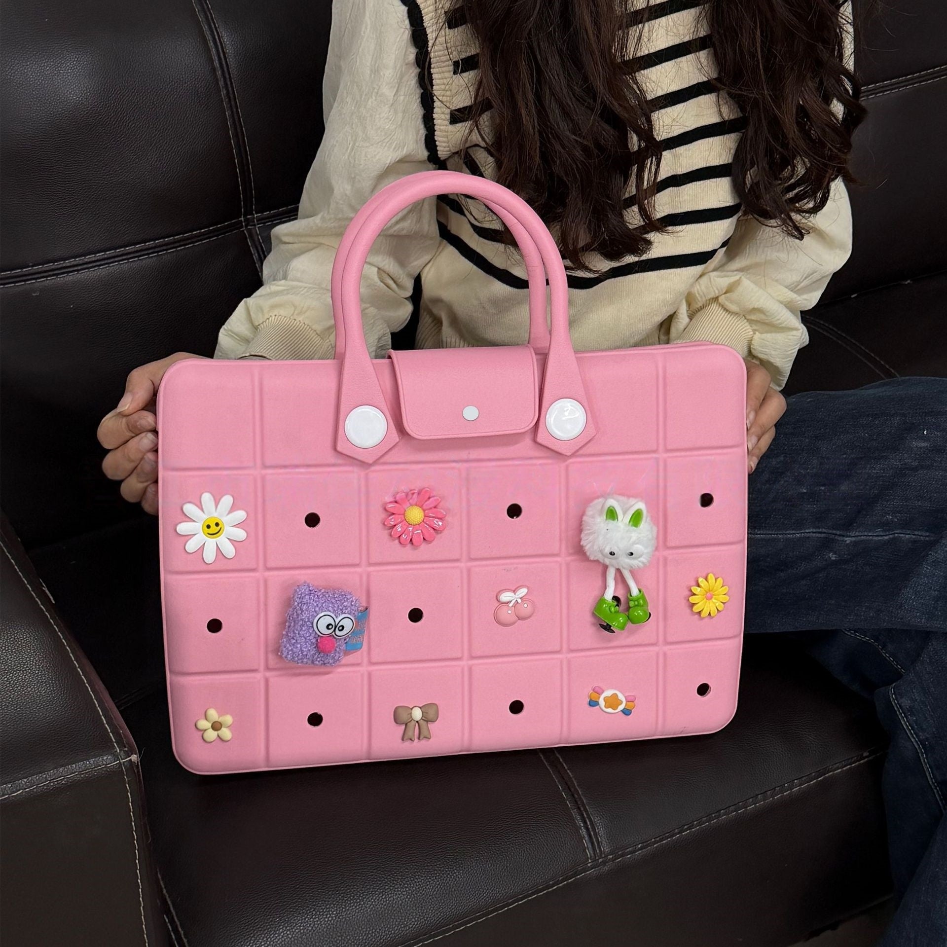 Factory Custom Logo Modern Durable Waterproof EVA Laptop Handbag Protective Notebook Case Wholesale for Women with Handle