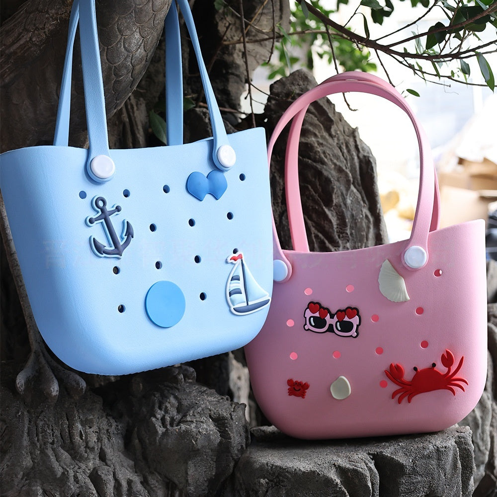 New Factory Design Medium EVA Shopping Basker Tote Bogg Bag for Girls Women
