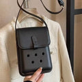 Luxury Fashion New Hole Design Custom Logo Eva Waterproof Western Business Casual Adjustable Shoulder Girls Women Bag Crossbody