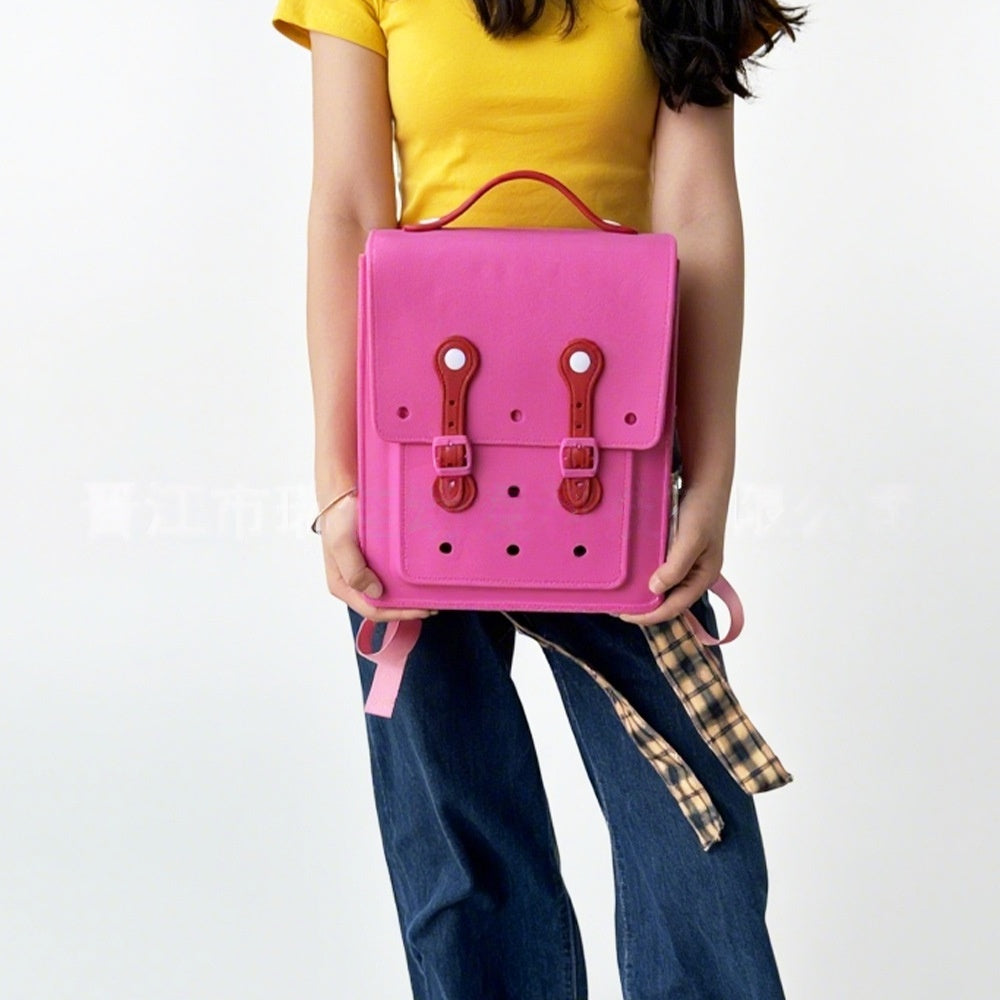 Customs Logo Fashion Eva Small Cute Washable Jelly Candy Colors Silicone Waterproof String School Bag Backpack for Kids