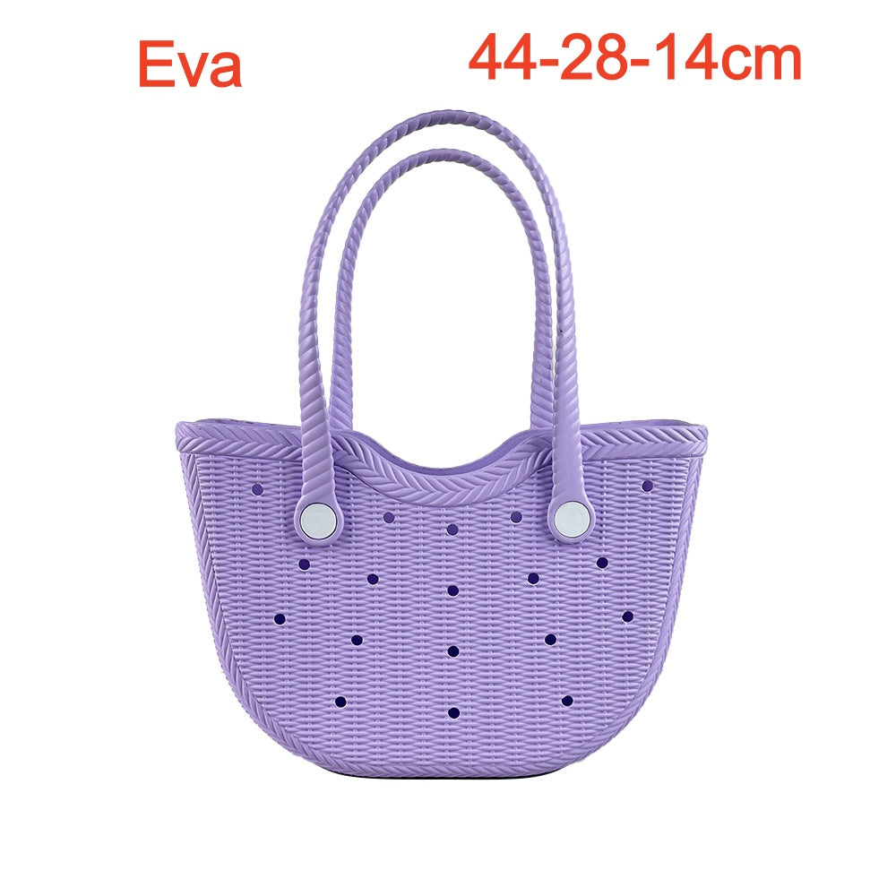 2026 New Custom Logo Cave Eva Beach Shopping Travel Outdoor Girls Water Resistant Durable Two Straps Tote Handbag Bogg Bag