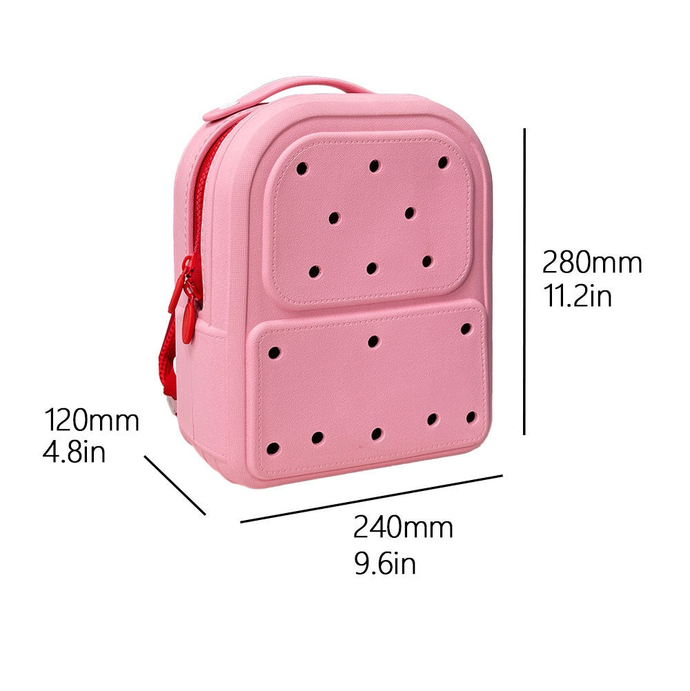 Cute Fashion Custom Logo Medium Silicone 20-36L Internal Frame Waterproof Candy Colors Zipper School Backpack for Little Girls